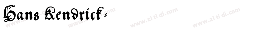 Hans Kendrick字体转换